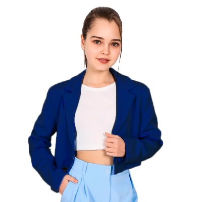 Жакет короткий школьный для девочки Terrateen 0436РЖК темно синий 1